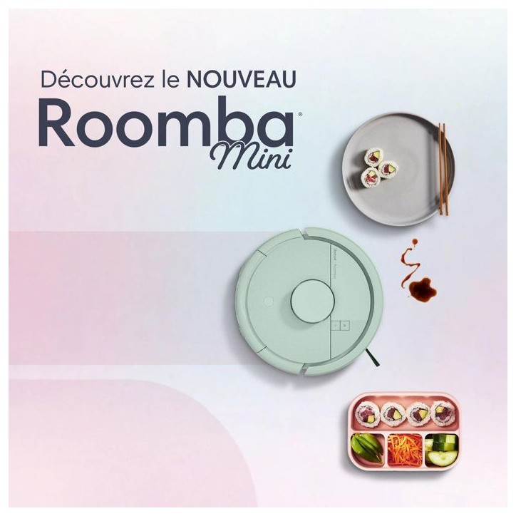 iRobot Roomba Mini Vert - Robot Aspirateur Laveur + Base Autoempty - 7000 Pa - Sac a poussiere (station) 2,5 L iRobot Roomba Mini Vert - Robot Aspirateur Laveur + Base Autoempty - 7000 Pa - Sac a poussiere (station) 2,5 L