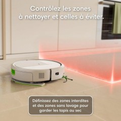 iRobot ROOMBA 115 - Robot aspirateur laveur - 15 000 Pa - 240 ml - Bla