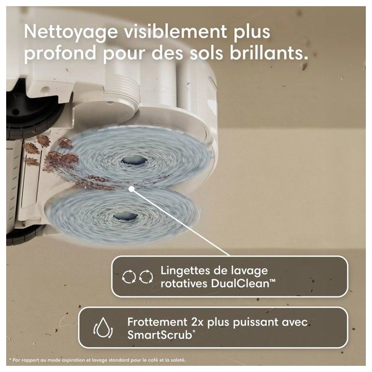 Robot aspirateur laveur - IROBOT Roomba Plus 415 - 300 min autonomie - 20000 Pa - Multi-étage - 2,5 L Robot aspirateur laveur - IROBOT Roomba Plus 415 - 300 min autonomie - 20000 Pa - Multi-étage - 2,5 L