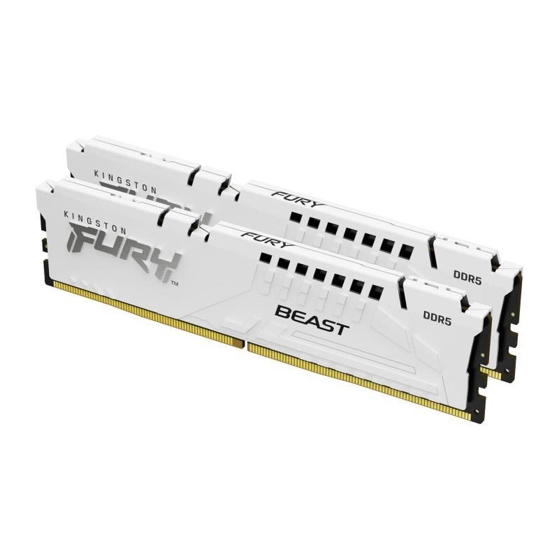 Mémoire DDR5 - KINGSTON - FURY Beast White EXPO - 32 Go (2 x 16 Go) -
