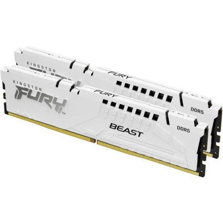 Mémoire DDR5 - KINGSTON - FURY Beast White EXPO - 32 Go (2 x 16 Go) -