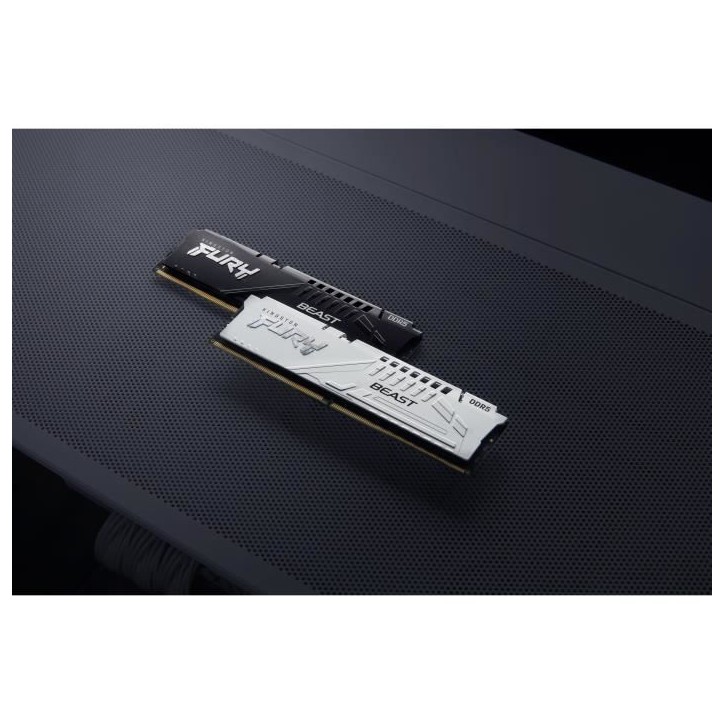 Mémoire DDR5 - KINGSTON - FURY Beast White EXPO - 32 Go (2 x 16 Go) - 6000 Mhz - CL30 Mémoire DDR5 - KINGSTON - FURY Beast White EXPO - 32 Go (2 x 16 Go) - 6000 Mhz - CL30