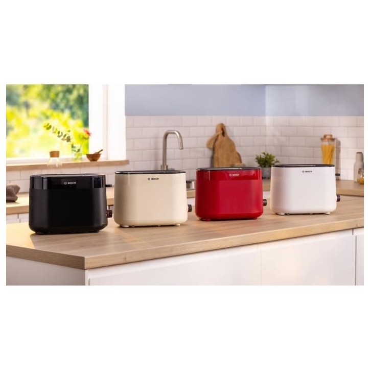 Toaster - BOSCH - TAT2M121 MyMoment - Blanc - 2 tranches - centrage automatique du pain - fonctions décongélation et réchauff Toaster - BOSCH - TAT2M121 MyMoment - Blanc - 2 tranches - centrage automatique du pain - fonctions décongélation et réchauff