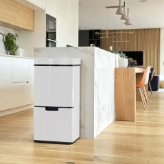 Poubelle de cuisine automatique 75L NARVIK – Double compartiment tri