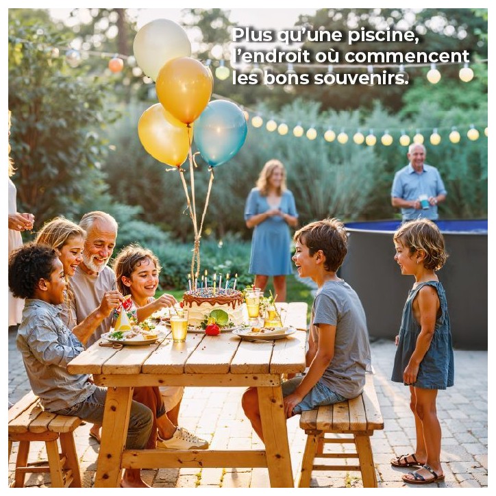 GRE - Kit Piscine hors sol acier ronde grise anthracite - Ø370 x H132 (Livrée avec filtre a sable + échelle) GRE - Kit Piscine hors sol acier ronde grise anthracite - Ø370 x H132 (Livrée avec filtre a sable + échelle)