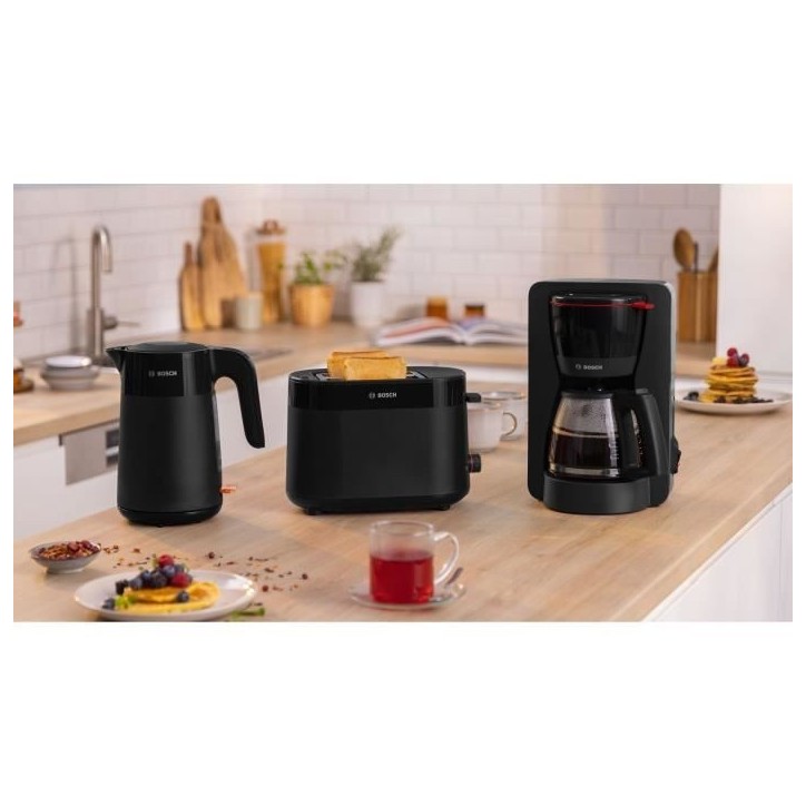 Toaster - BOSCH - TAT2M123 MyMoment - Noir - 2 tranches - centrage automatique du pain - fonctions décongélation et réchauffa Toaster - BOSCH - TAT2M123 MyMoment - Noir - 2 tranches - centrage automatique du pain - fonctions décongélation et réchauffa