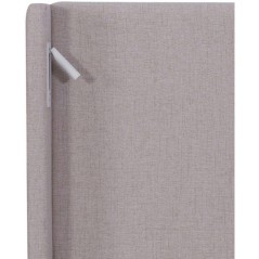 Lit coffre adulte - STAN 1 - 160 x 200 cm - Tissu beige texturé - Tet
