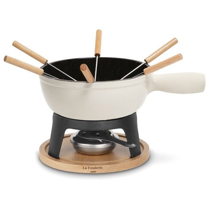 Fondue en fonte émaillée - LA FONDERIE 1890 - MONT BLANC - 1,8 L - 6 personnes - Beige Fondue en fonte émaillée - LA FONDERIE 1890 - MONT BLANC - 1,8 L - 6 personnes - Beige