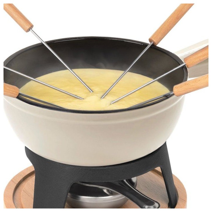Fondue en fonte émaillée - LA FONDERIE 1890 - MONT BLANC - 1,8 L - 6 personnes - Beige Fondue en fonte émaillée - LA FONDERIE 1890 - MONT BLANC - 1,8 L - 6 personnes - Beige