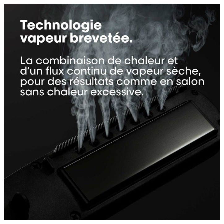 Lisseur vapeur professionnel - L'ORÉAL PROFESSIONNEL - SteamPod 3 - Flux de vapeur continu - Effet wavy sans effort - Blanc/noi