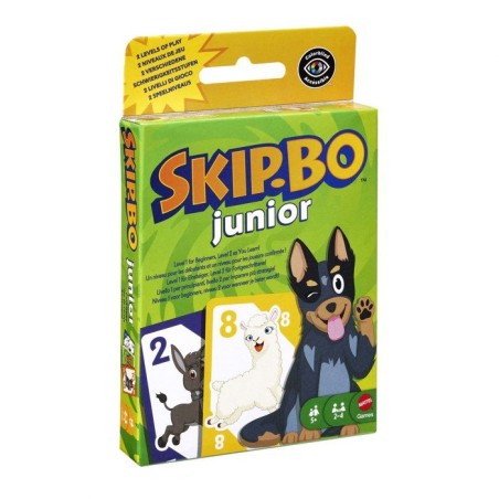 Jeu de cartes - MATTEL GAMES - Skip-Bo Junior JTP66 - 2 niveaux - Éducatif - Apprentissage