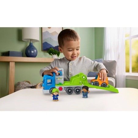 Véhicule jouet - LITTLE PEOPLE FISHER-PRICE - Transporteur - Sons - 2 figurines