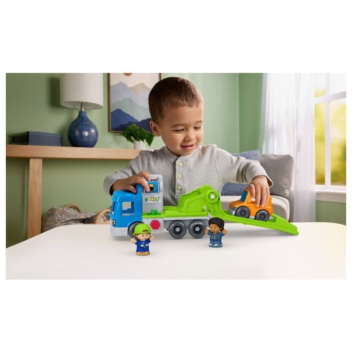 Véhicule jouet - LITTLE PEOPLE FISHER-PRICE - Transporteur - Sons - 2 figurines