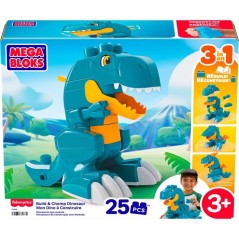 Jeu de construction - MEGA BLOKS - Dino JMK85 - 3 en 1 - 22 pieces - T
