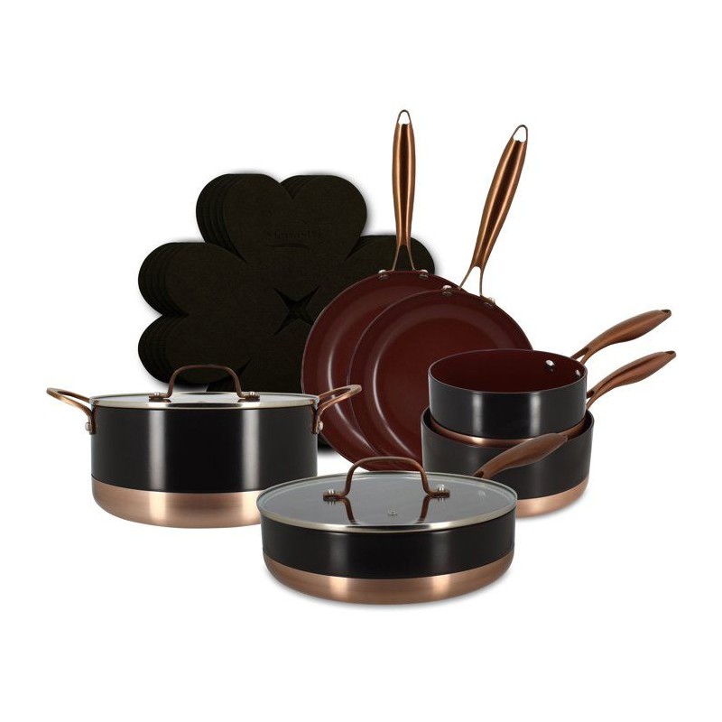 Batterie de cuisine induction - MENASTYL - Black Copper - Aluminium re