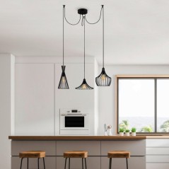 Suspension lustre D BY M.RED Black - Fer noir - Style contemporain - R
