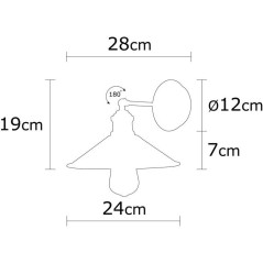 Applique murale Black - Métal noir - Design moderne - Ambiance cosy