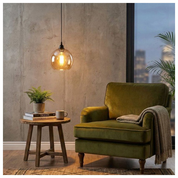 Suspension lustre D BY M.RED Gold Black - Doré et noir - Style glamour - Ambiance chaleureuse