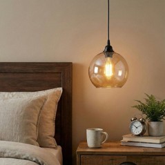 Suspension lustre D BY M.RED Gold Black - Doré et noir - Style glamou