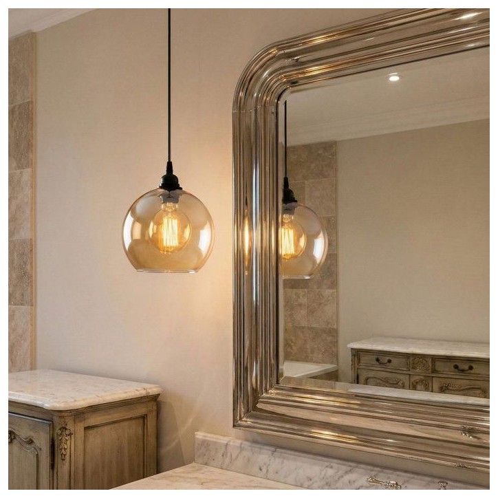 Suspension lustre D BY M.RED Gold Black - Doré et noir - Style glamour - Ambiance chaleureuse