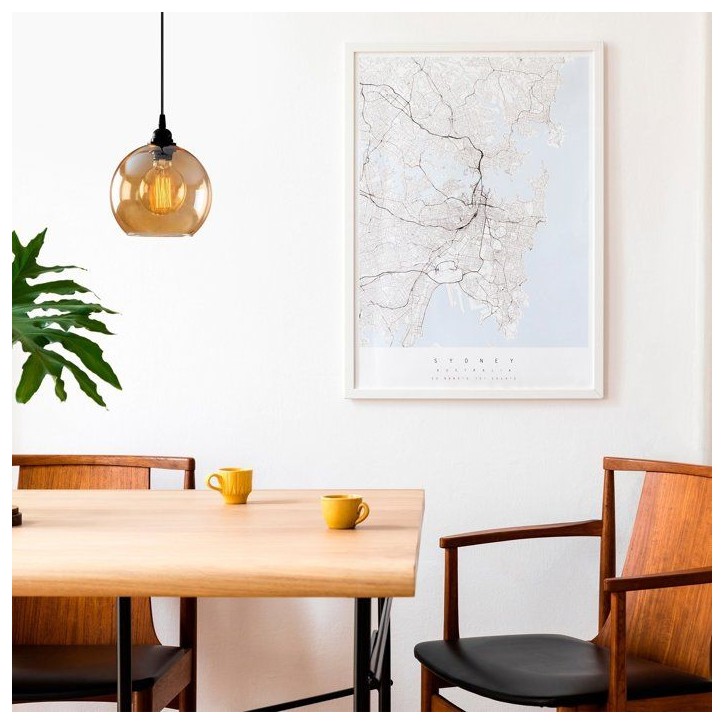 Suspension lustre D BY M.RED Gold Black - Doré et noir - Style glamour - Ambiance chaleureuse