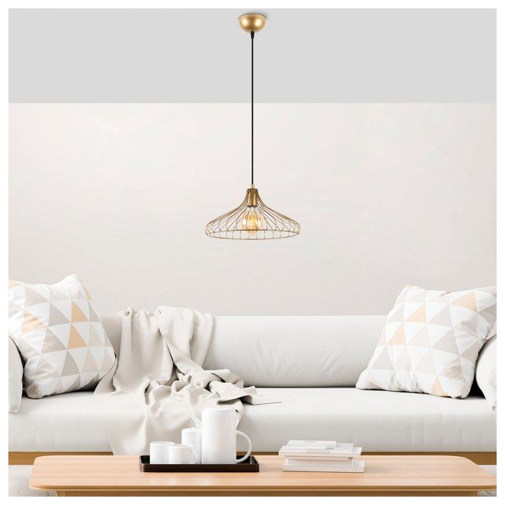 Suspension lustre D BY M.RED Gold - Métal doré - Glamour - Design premium