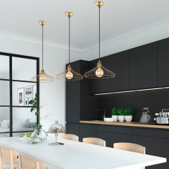 Suspension lustre D BY M.RED Gold - Métal doré - Glamour - Design pr