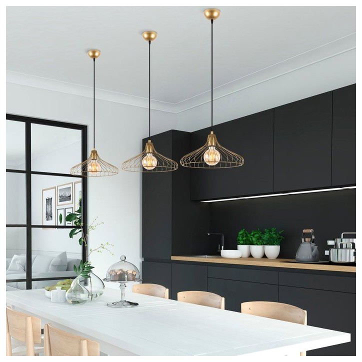 Suspension lustre D BY M.RED Gold - Métal doré - Glamour - Design premium