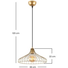 Suspension lustre D BY M.RED Gold - Métal doré - Glamour - Design pr