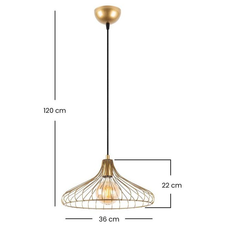 Suspension lustre D BY M.RED Gold - Métal doré - Glamour - Design premium