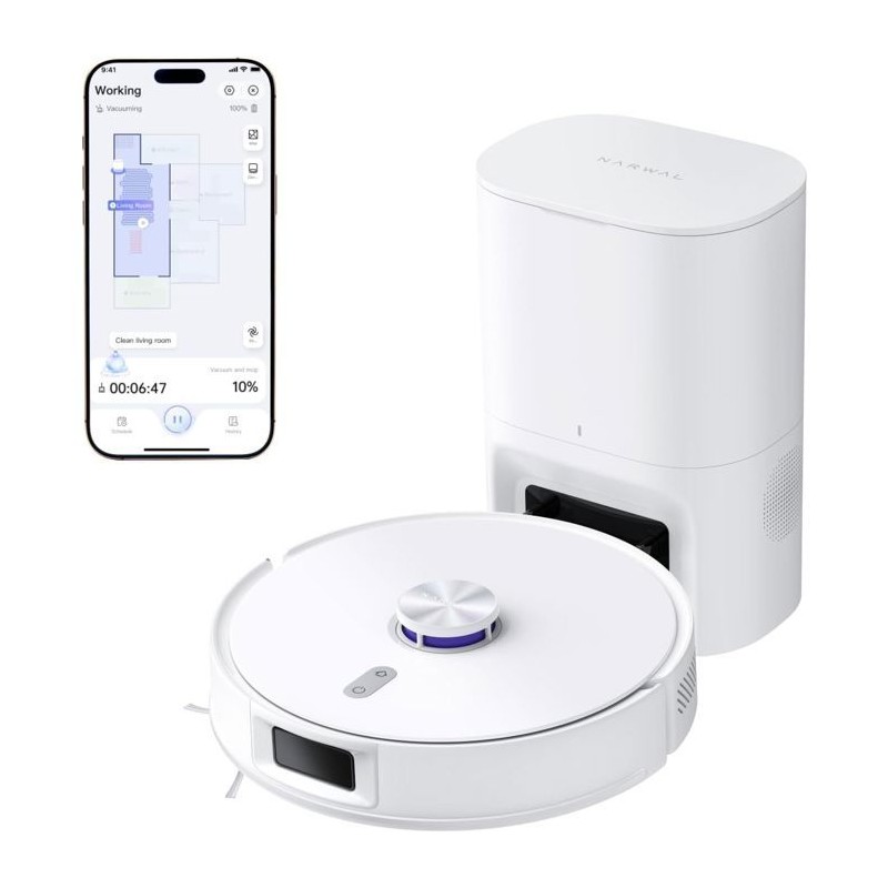 NARWAL Freo S - Robot Aspirateur Laveur - 8000 Pa - Autovidage 180 Jou