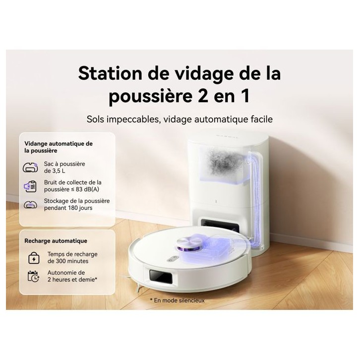 NARWAL Freo S - Robot Aspirateur Laveur - 8000 Pa - Autovidage 180 Jours - Navigation LDS - Cartographie 3D NARWAL Freo S - Robot Aspirateur Laveur - 8000 Pa - Autovidage 180 Jours - Navigation LDS - Cartographie 3D
