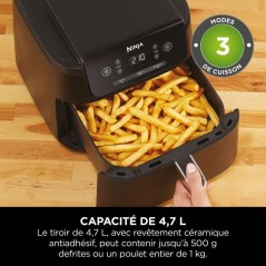 Friteuse sans huile - Air Fryer - NINJA - AF110EU - 4,7L - 3 programmes de cuisson - 1550W - Noir