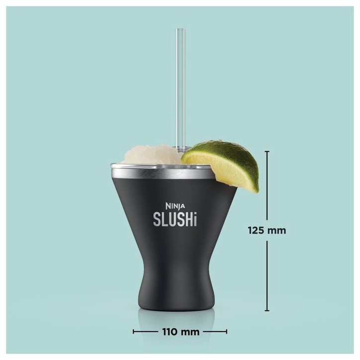 Verres a cocktail isothermes - NINJA - SLUSHi XSKMRG2BKEUK - Lot de 2 - Noir - Couvercles et pailles inclus Verres a cocktail isothermes - NINJA - SLUSHi XSKMRG2BKEUK - Lot de 2 - Noir - Couvercles et pailles inclus