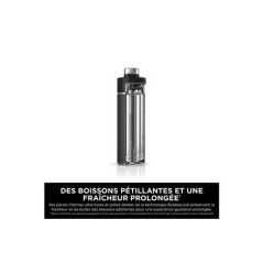Gourde isotherme Thirsti - NINJA - Noir - 700 ml - Acier inoxydable