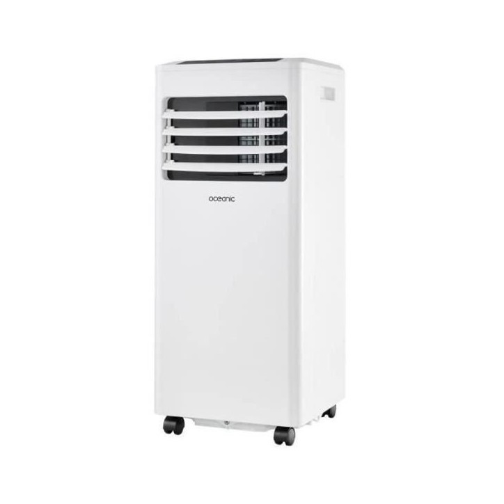 Climatiseur mobile OCEANIC - 7000 BTU - 2050W - Déshumidificateur - Programmable - Classe énergétique A - Monobloc - Kit de f Climatiseur mobile OCEANIC - 7000 BTU - 2050W - Déshumidificateur - Programmable - Classe énergétique A - Monobloc - Kit de f