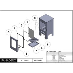 Poele a bois - PANADERO - Lugano Ecodesign - 6,9 kW - 210 m³ - Bûche