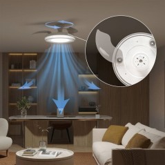 Ventilateur de plafond - Philips - Bliss - Pales rétractables - Diame