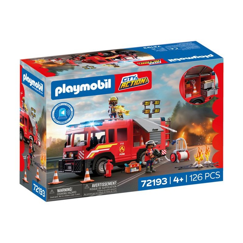 PLAYMOBIL 72193 Camion VSAV de pompiers, City Action les pompiers, 126