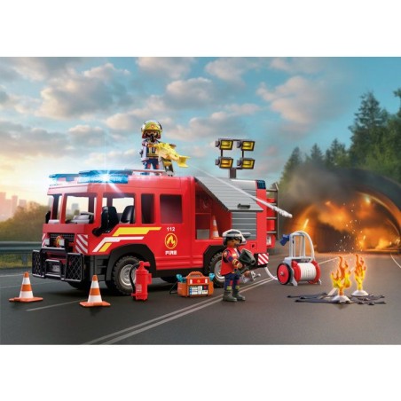 PLAYMOBIL 72193 Camion VSAV de pompiers, City Action les pompiers, 126 pieces, des 4 ans