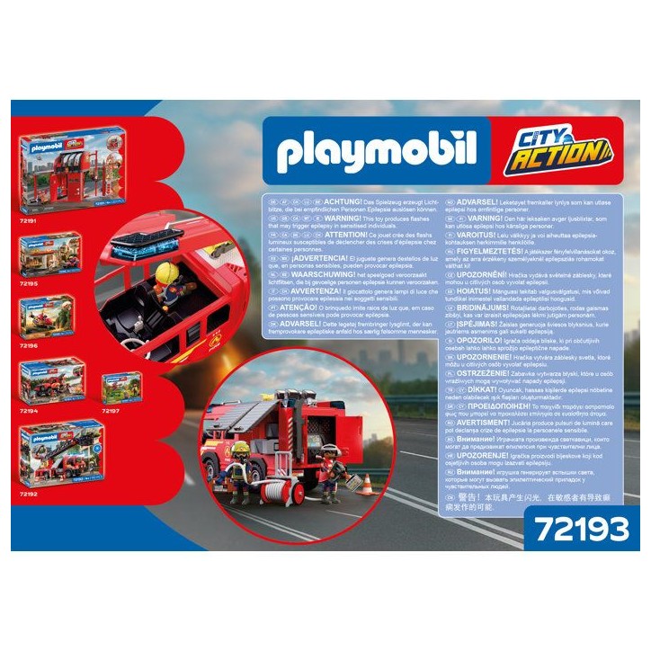 PLAYMOBIL 72193 Camion VSAV de pompiers, City Action les pompiers, 126 pieces, des 4 ans PLAYMOBIL 72193 Camion VSAV de pompiers, City Action les pompiers, 126 pieces, des 4 ans