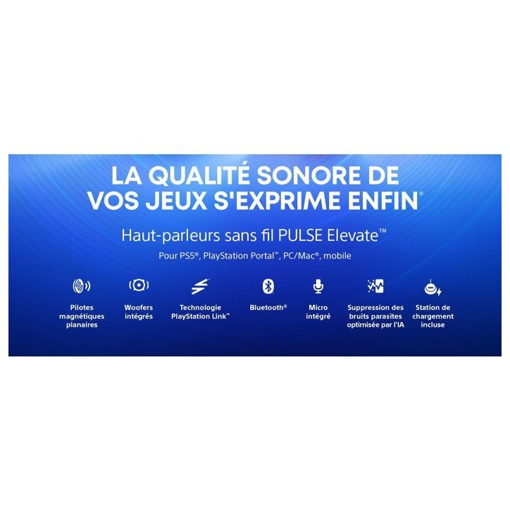 Haut-parleurs PS5 sans fil - PULSE Elevate