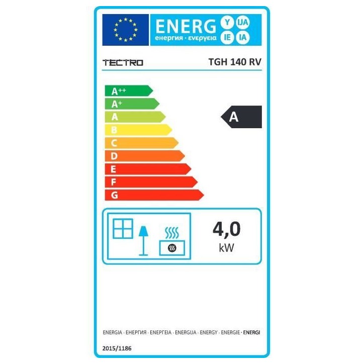 TECTRO TGH140RV Poele a gaz 4200 watts - pieces jusqu'a 50 m² - 3 degrés de puissance - Sécurité ODS - Technologie Infraroug