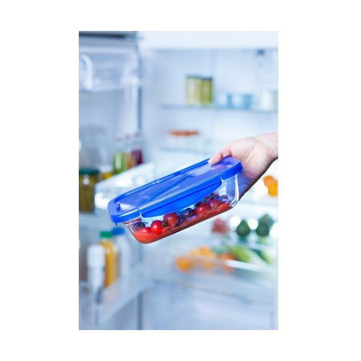 Boîtes de conservation rectangulaires - PYREX - Cook & Go - Lot de 3 - Verre borosilicate - Couvercles étanches