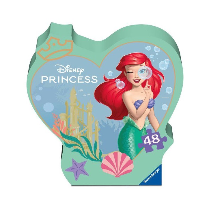 Ravensburger - Puzzle enfant de 48 pieces - Princesse Ariel - Boite forme - 12004396