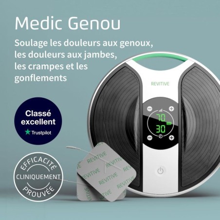 Stimulateur circulatoire - REVITIVE - Medic Genou - Stimulation ciblée - Confort articulaire - Utilisation a domicile