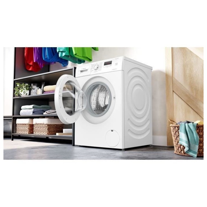 Lave-linge hublot BOSCH WGE02406FR SER2 - 7 kg - Induction - L60cm - 1400 trs/min - Classe A - Blanc Lave-linge hublot BOSCH WGE02406FR SER2 - 7 kg - Induction - L60cm - 1400 trs/min - Classe A - Blanc