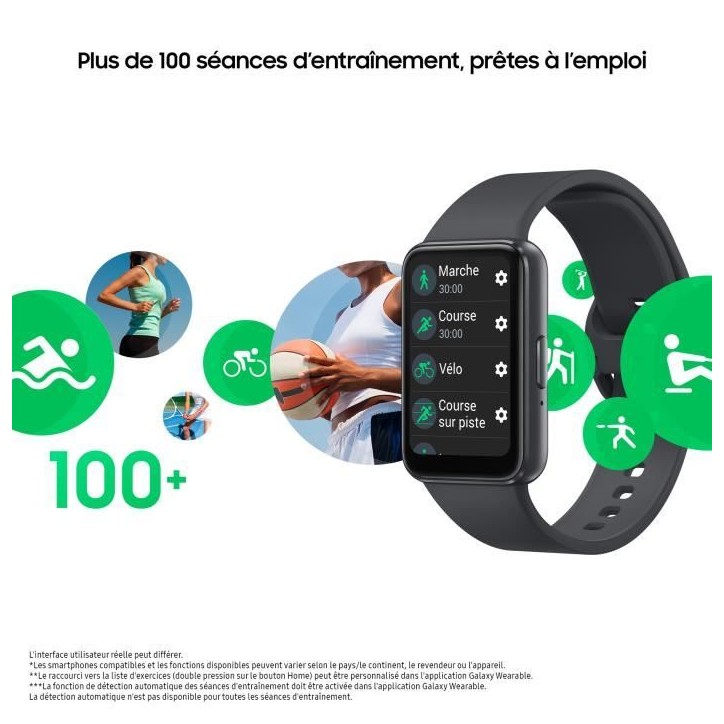SAMSUNG Galaxy Fit 3 Bracelet Connecté Gris SAMSUNG Galaxy Fit 3 Bracelet Connecté Gris