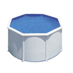 GRE - Kit Piscine hors sol acier ronde blanche Ø260 x 122 cm (Livrée