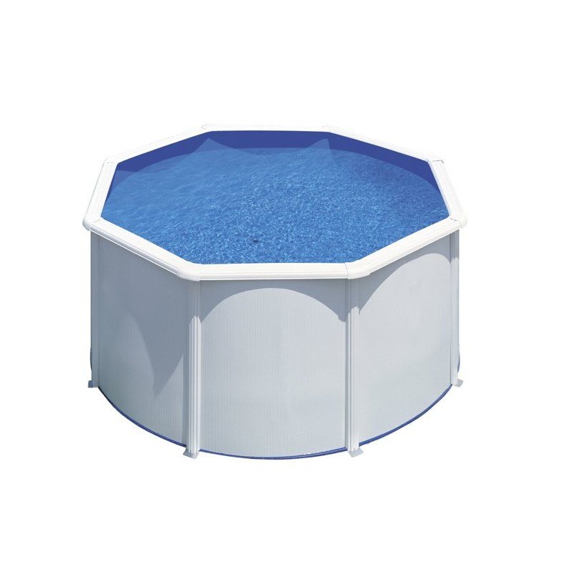 GRE - Kit Piscine hors sol acier ronde blanche Ø260 x 122 cm (Livrée